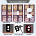 thumbnail image 3 of Yayeee Toggle Light Switch Wall Plate 1-Gang 4.5"x2.7" Home Decorative Outlet Cover, Purple Jam, 3 of 7