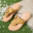 thumbnail image 5 of ibiyuan Platform Flip Flops for Women Thong Sandals for Women Non- Rubber Sole Open Toe Slippers for Women Dressy Orthofeet Shoes for Women, 5 of 9