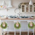 thumbnail image 3 of 10.6 inch Mini Christmas Wreaths for Kitchen Cabinet with Bow,Small Xmas Norfolk Wreath Decoration,Artificial Cedar Berry Snowy, Farmhouse Xmas Hanging Decor for Window Wall Front Door (Z1-khaki), 3 of 4
