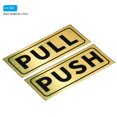 thumbnail image 3 of Unique Bargains Push Pull Door Sign 2'x5' Adhesive Horizontal Pull Push Sticker Golden 4 Set, 3 of 6