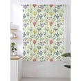 thumbnail image 2 of Sheer Curtains 72 Inches Long, Colorful Flowers Semi Sheer Curtains Light Filtering Window Treatment, Botanical Wildflowers Floral Green Privacy Voile Drapes for Living Room Bedroom 52x72 Inch, 2 of 7