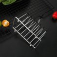 thumbnail image 3 of Cooling Rack compatible Toast Metal Wire Rack With 6 Slice Slots And Carry Handle Serving Utensils compatible Bread Pieces SL, 3 of 4