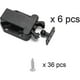 thumbnail image 3 of Push Release Cabinet Latches, 6 Non-Magnetic Drawer Latches with Touch Latch for Furniture Doors - Black, 3 of 5