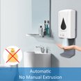 thumbnail image 4 of Dispensador de jabón automático 2 en 1 con sensor sin perforar, dispensador de desinfectante de 1200 ml, bomba de loción de jabón para montaje en pared para hospitales de cocina Adepaton 2034568, 4 of 9