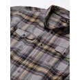 thumbnail image 3 of Yarn-Dyed Long Sleeve Flannel Shirt, XL, Light Grey, 3 of 3