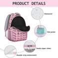 thumbnail image 4 of Pink Dachshund Chips Backpack for School,Cute School Bag,Schoolbag with Adjustable Shoulder Straps & Padded Back,15.3"x11"x7.1".﻿, 4 of 6