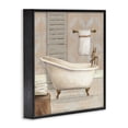 thumbnail image 3 of Stupell Industries Neutral Clawfoot Bathtub Black Framed Giclee Art, design by Carol Robinson, 17 x 17, 3 of 8