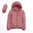 thumbnail image 5 of Entyinea Jacket for Women Midweight Stretch Puffer Jacket with Hood Pink M, 5 of 5