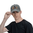 thumbnail image 6 of DouZhe Adjustable Washed Cotton Baseball Cap - Burning Orange Fire Deejay DJ Prints Vintage Dad Hat Unisex Sports Caps (Gray), 6 of 7