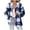 Blue, variant on Jacket Women Plus Size Long Sleeve Plaid Jackets Hooded Flannel Shackets Teddy Coats Winter Casual Outerwear