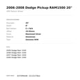 thumbnail image 2 of 2006-2008 Dodge Pickup RAM1500 20" OEM Factory Wheel Rim 5JY53PAKAB, 2 of 2