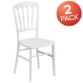 thumbnail image 2 of Flash Furniture 2 Pack HERCULES Series White Resin Stacking Napoleon Chair, 2 of 9