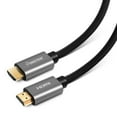 thumbnail image 5 of Insten 15 feet HDMI to HDMI Cable Male to Male Long Cord 8K 60Hz, 2.1 Version, 48Gbps, Gold Connectors, Nylon Braided, Black, 5 of 8