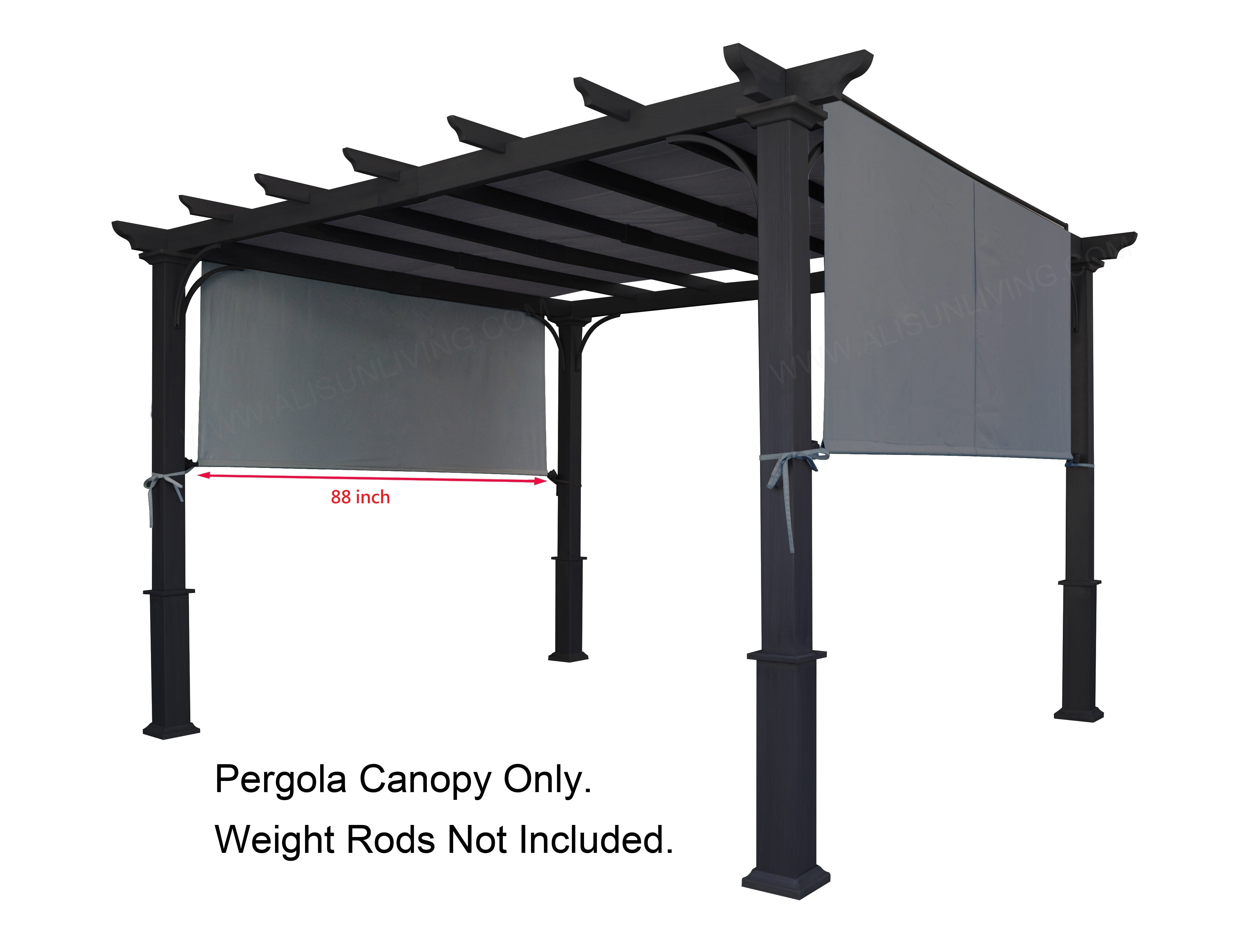 APEX GARDEN Replacement Pergola Canopy Top for 8' x 10' Pergola (Size ...