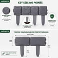 thumbnail image 3 of Imitation Stone Garden Fence - Diy Garden Edging Border, Gray Stone Effect Plastic Garden Edging Fence, 3 of 10
