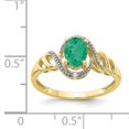 thumbnail image 2 of 10K Yellow Gold Emerald Diamond Ring, 2 of 2