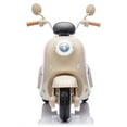 thumbnail image 4 of POVANLI  12V Kids Ride on Three-Wheel Electric Motorcycle with Slow Start, Power Display, 2WD, Anti-Slip Tires&Seat, Storage Space, LED Lights, Bluetooth, MP3, USB for Children Aged 3-6 Gift (Beige), 4 of 13