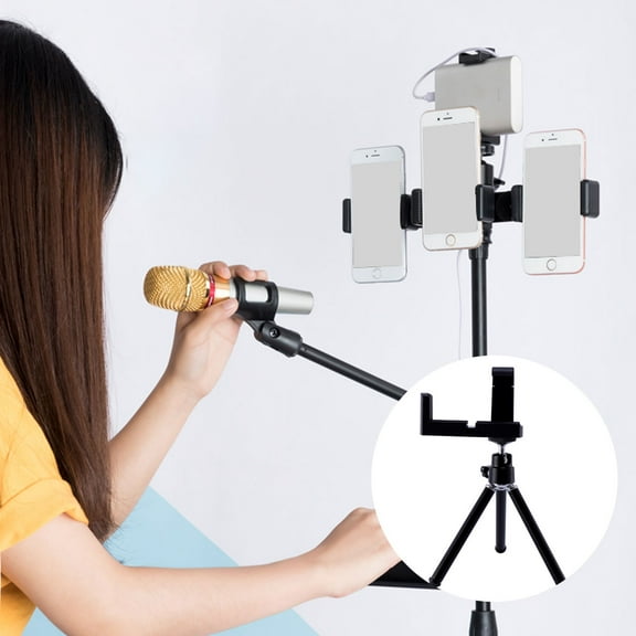 unbranded  Mobile Phone Holder Prop Stand Cell Tripod Cellphone Mount Black