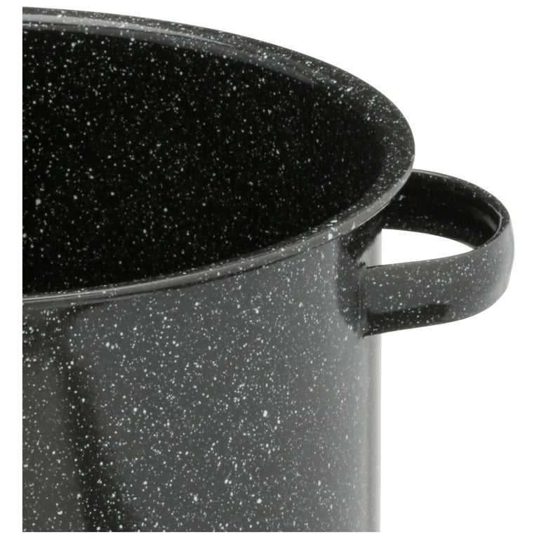 Dash of That Enamel on Steel Stock Pot with Lid - Gray, 8 qt