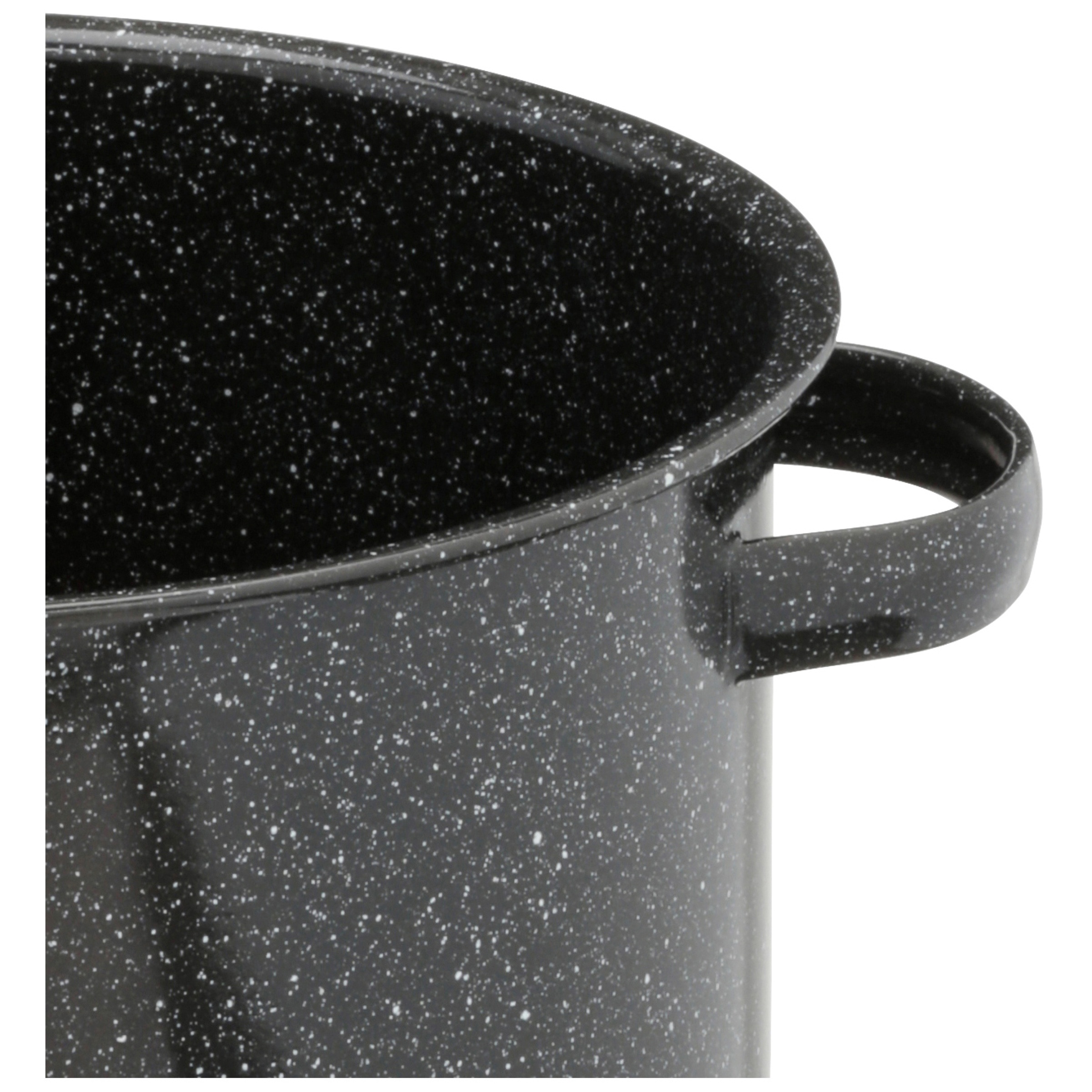 Granite-Ware Enamel on Steel 12 Quart Stock Pot with Lid - Black - image 4 of 5