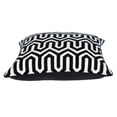 thumbnail image 3 of Nassau Collection Square Geometric Cotton Throw Pillow - 20" - Black and White, 3 of 4