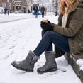 thumbnail image 3 of Ablanczoom Snow Boots Women: Winter Shoes Woman Ankle Outdoors Booties with Warm Faux Fur, 3 of 9