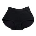 thumbnail image 2 of QLEICOM Womens Underwear,Panties for Women,Women Mid Rise Booty Shaping Shorts with Padded Inserts Large Mesh Panels for Hip Enhancement and Lifting Effect Tummy Control for Curvy Look Black, 2 of 3