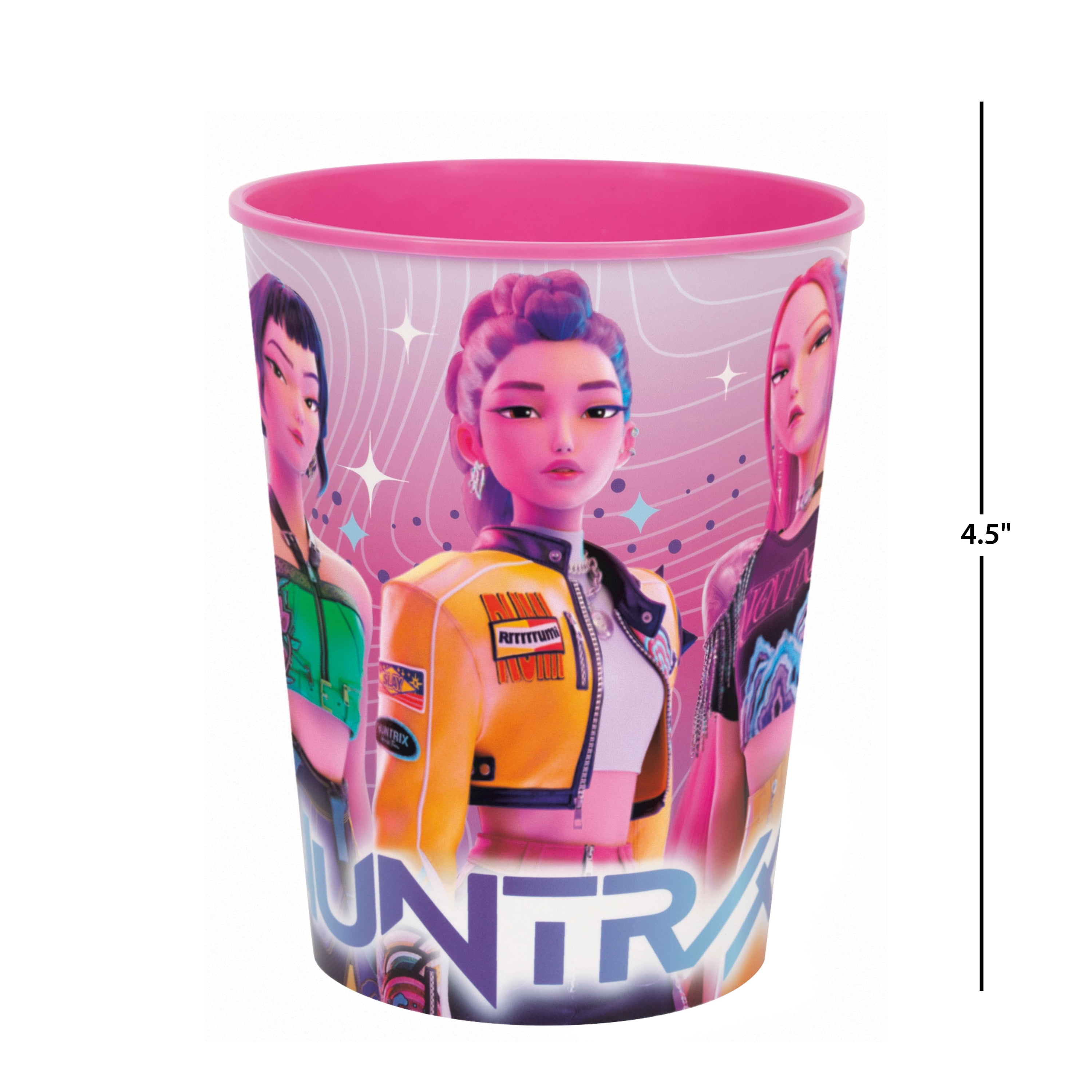 KPOP Demon Hunters 4 Count 16oz Plastic Stadium Cup
