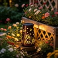 thumbnail image 1 of Garden Ironwork Hollow Solar Hanging Lamp Outdoor Waterproof Projection Lamp Garden Lamp, 1 of 6