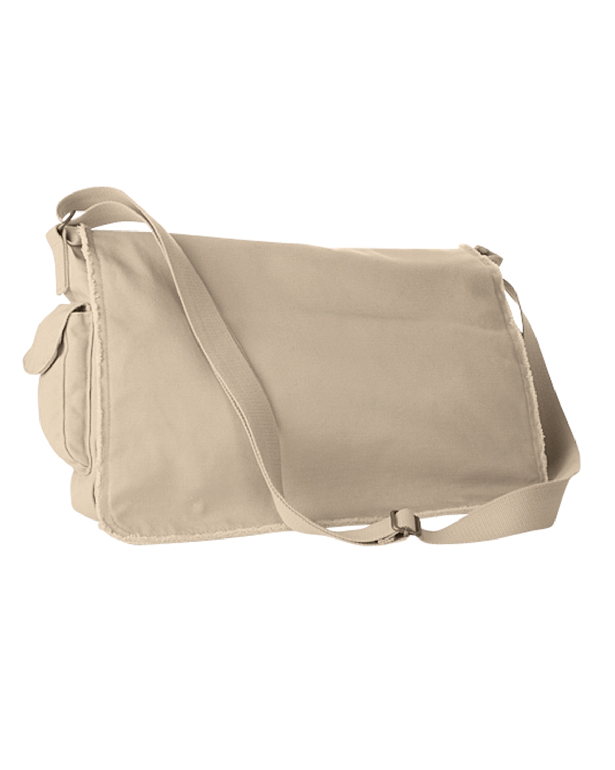 Canvas Vintage Raw-edge Messenger Bag 