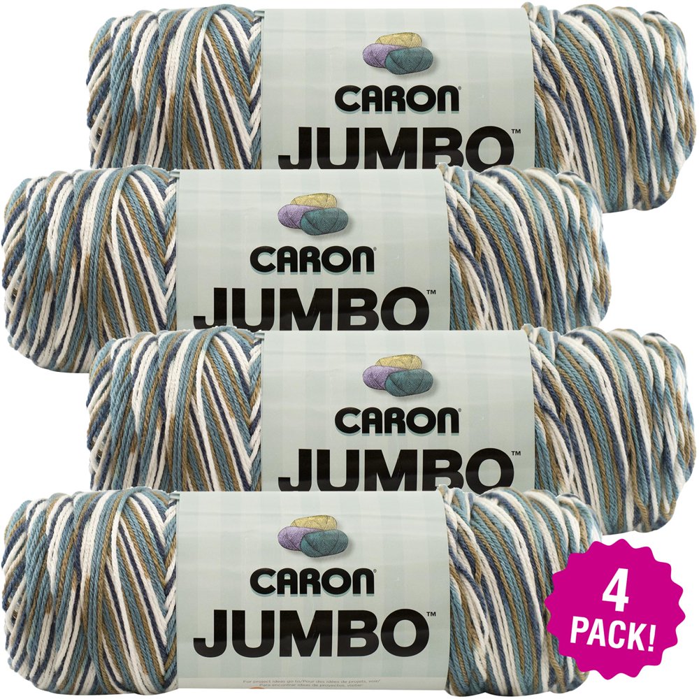 Caron Jumbo Print Yarn Country Basket, Multipack of 4