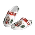 thumbnail image 2 of Daiia Christmas Houses Print Women’s Fuzzy Slippers Memory Foam Lightweight House Shoes Cozy Loafer Flannel House Shoes-44/45, 2 of 7