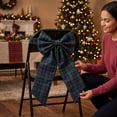 thumbnail image 3 of Fabric Bow Decoration for Chair, Holiday Party Ornament, 3 of 5