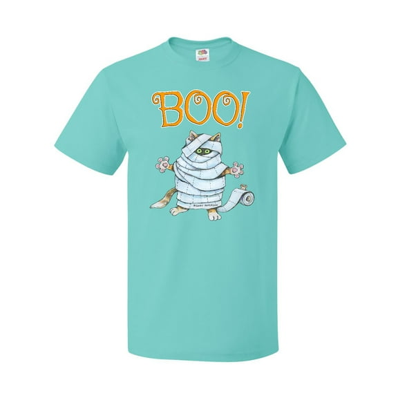 Inktastic Boo with Mummy Cat T-Shirt