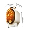 thumbnail image 4 of BSJJY Rotating Heater,Space Heater Electric Space Heaters for Indoor Use 45° Oscillating Small Portable Heater Personal Heater for Home Office Office (Gray,Fixed Payment), 4 of 10