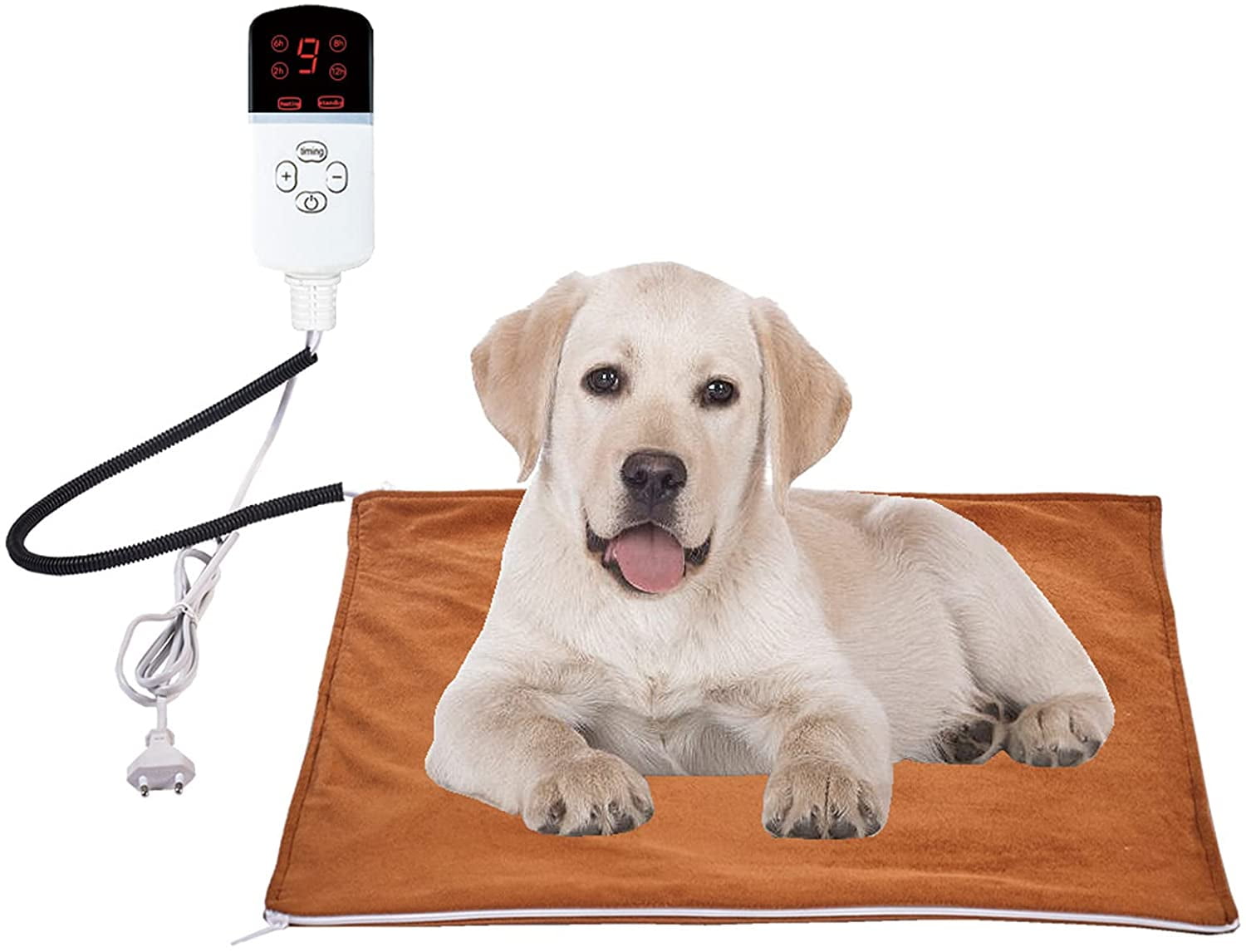 Figopage Pet Heating Pad – Waterproof Electric Pad For Dogs & Cats, Washable Cover