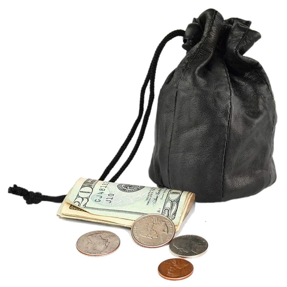 Genuine Leather Soft Coin Purse Change Holder Mini Utility Bag
