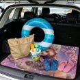 thumbnail image 2 of DISNIMO Raccoon Cherry Blossom Print Car Cargo Mat Heavy Duty Rear Trunk Liner Washable Dog Cargo Protector Suitable for Most Car Models, Easy to Clean, 2 of 7
