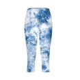 thumbnail image 7 of Tie Dye Capri Beach Pants for Women Casual Seamless Leggings Elastic High Waist Workout Fitness Sports Yoga Capris, 7 of 7
