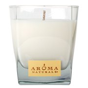 Aroma Naturals Ambiance Square Glass Candle, Orange and Lemongrass, 6.8 Ounce
