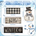 thumbnail image 2 of Letrero navideño con forma de muñeco de nieve con forma de muñeco de nieve para invierno, 4 unidades, 2 of 8