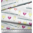 thumbnail image 3 of Soimoi Toile de Coton Barre de Verre de Vin Tissu Imprimé 1 Yard 42 Inch Wide, 3 of 3