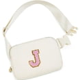 thumbnail image 1 of Uygafly Personalized Belt Bag for Women Girls - Fashion Mini Waist Packs with Adjustable Strap - Trendy Travel Fanny Pack Crossbody Bags with Initial Letter - Teen Gifts | Cream,J, 1 of 7