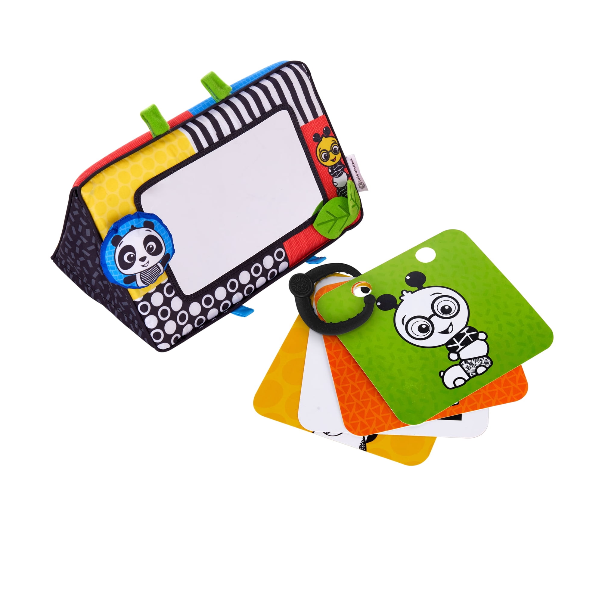 Baby Einstein Flip for Art High Contrast Floor Activity Mirror with Take Along Cards, Infants Ages 0 Months +