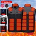 thumbnail image 2 of Feancey Heated Vest for Men 21 Heating Zones Puffer Vests Unisex Heart Print Sleeveless Heated Jackets Rechargeable Quad Control Winter Coats Black M, 2 of 5