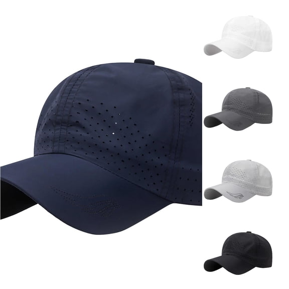 Xijirk Baseball Cap Perforated Breathable Curved Brim Sport Hat for Running Outdoor Daily Wear,Navy,One Size
