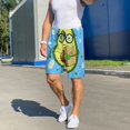 thumbnail image 4 of Haiem Avocado with Glasses Men's Pajama Short with Soft Woven Cotton Elastic Waistband Sleep Short-Large, 4 of 9