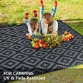 thumbnail image 3 of Waterproof Reversible Outdoor Rug, Plastic Straw Patio Camping Mat, 4'x6', 3 of 7