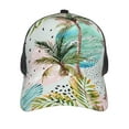 thumbnail image 3 of Disketp Watercolor Palm Tree Print Trucker Hat Men Women - Mesh Baseball SnapBack Cap, 3 of 7