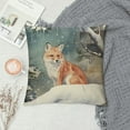thumbnail image 2 of GOSMITH  Farmhouse Winter Animals Fox Rabbit Cardinal Bird Pillow Cover,Winter Decor,Woodland Animals Decor,Winter Animals Farmhouse Decorative Pillows for Couch, 2 of 5